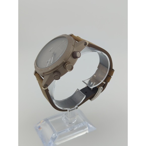 Electric Men's FW02 Chronograph Quartz Grey Watch Round Dial Leather Strap Date - Picture 3 of 8